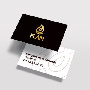 Carte de visite dorure à chaud