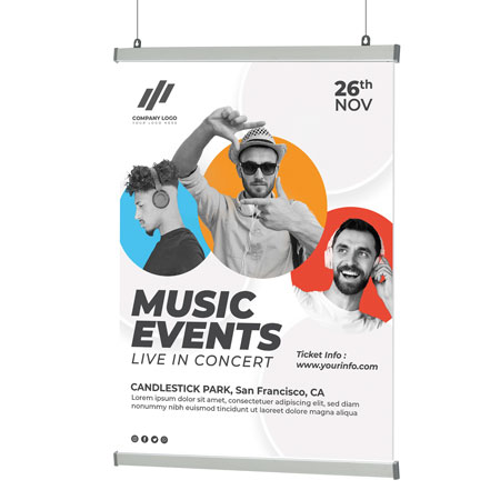 Kakemono - Porte-affiche : l'outil de présentation grand format pour vos événements. Kakemono - porte affiche