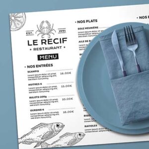 Impression set de table en ligne