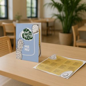 Menu 2 volets indéchirable