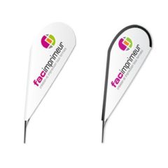 drapeau forme goute d'eau