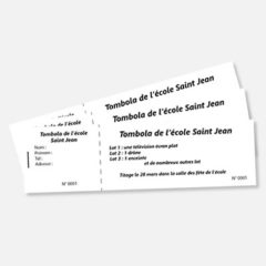 Impression tickets noir et blanc