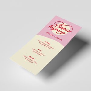 Carte de voeux simple 10x21cm