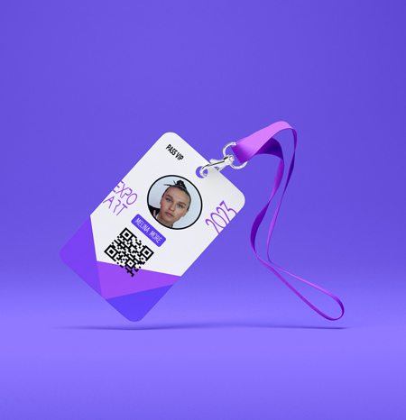 Imprimez en ligne vos badges événementiel. Badge personnalisé