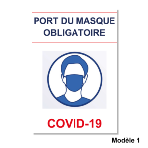 Imprimer affichette port du masque obligatoire