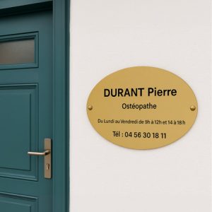 Plaque professionnelle en plexiglass