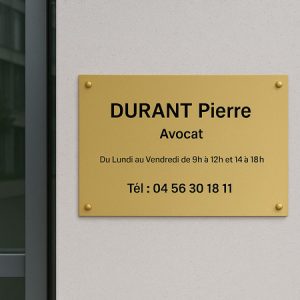 Impression plaque professionnelle