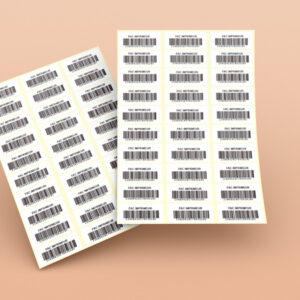 Planche étiquette code barre