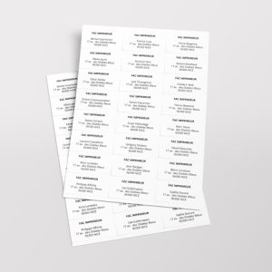 Impression etiquette publipostage