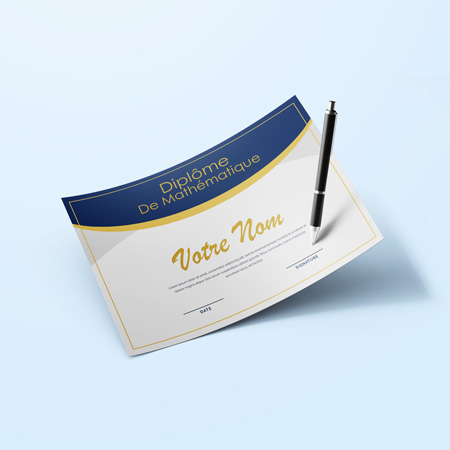 Imprimez votre diplôme en ligne pour un résultat rapide et professionnel. Imprimer un diplôme en ligne