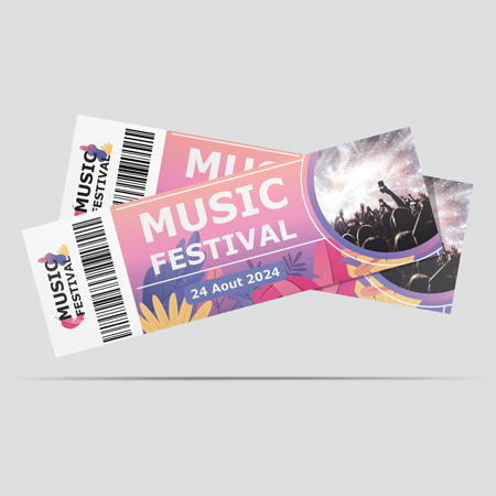 Offrez une expérience inoubliable dès la première impression avec des billets de spectacle personnalisés ! Billet Spectacle
