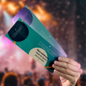 Ticket de spectacle personnalisé