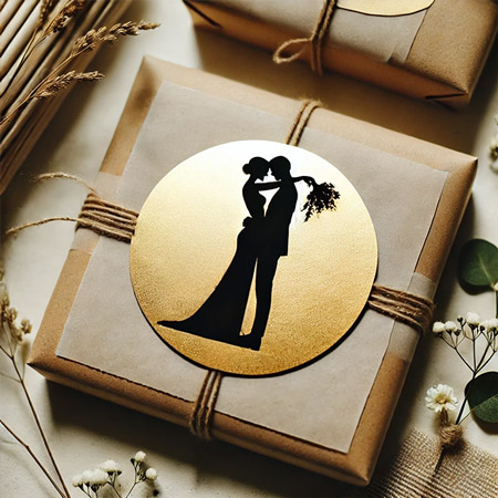 Un sticker doré pour une finition éclatante et élégante Sticker or