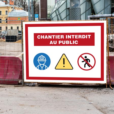 Impression panneau de travaux Panneau travaux
