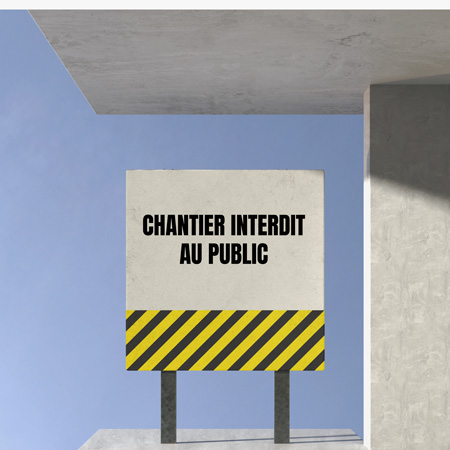 Un panneau de travaux imprimé pour une signalisation claire et professionnelle Impression panneau travaux