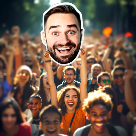 Impossible de passer inaperçu avec nos grosses têtes personnalisées ! Grosse tête évènement