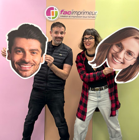 La grosse tête imprimée, un accessoire fun et original pour animer vos événements. Grosse tête imprimée