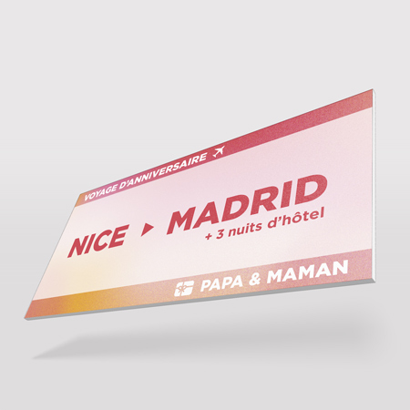 Billet d’avion personnalisé — invitation originale, souvenir inoubliable. Billet d'avion personnalisé