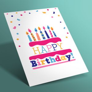 Carte d'anniversaire simple A5