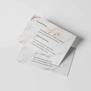 Carte de remerciement décès