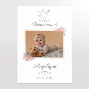 Affiche bienvenue naissance