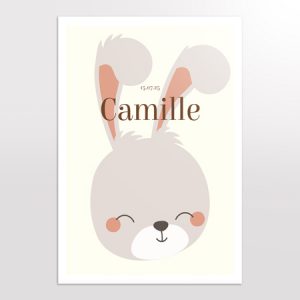 affiche naissance lapin