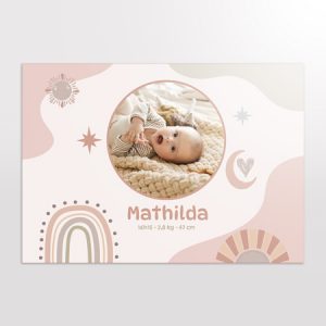 affiche pour la naissance