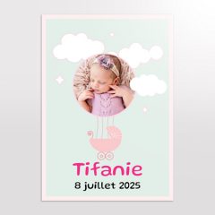 Poster de naissance nouveau né