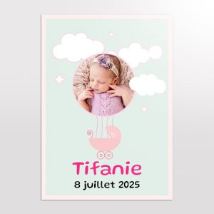 Poster de naissance nouveau né