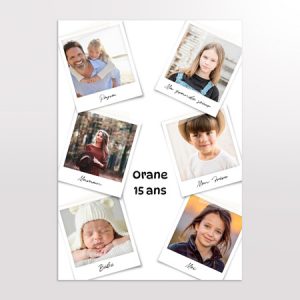 affiche photo anniversaire polaroid