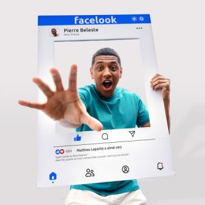 cadre à selfie type facebook