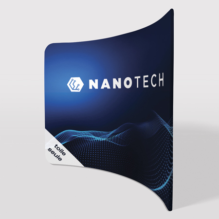 Un mur d’image courbe qui donne du volume et capte le regard dès le premier coup d’œil. formulate mur d'image courbe