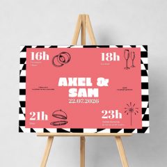 Panneau de bienvenue mariage original