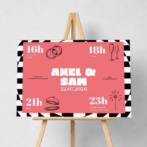 Panneau de bienvenue mariage original