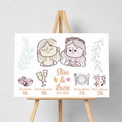 Pancarte mariage personnalisée