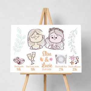 Pancarte mariage personnalisée