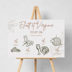 Panneau d'entrée mariage