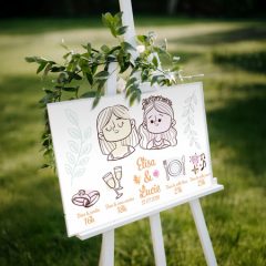 Panneau mariage personnalisé