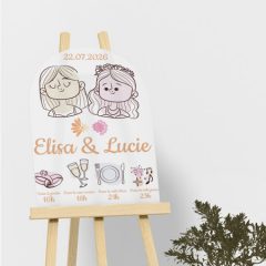 Panneau de bienvenue mariage arche