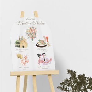Panneau forme arche mariage