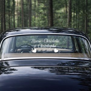 Lettrage voiture mariage